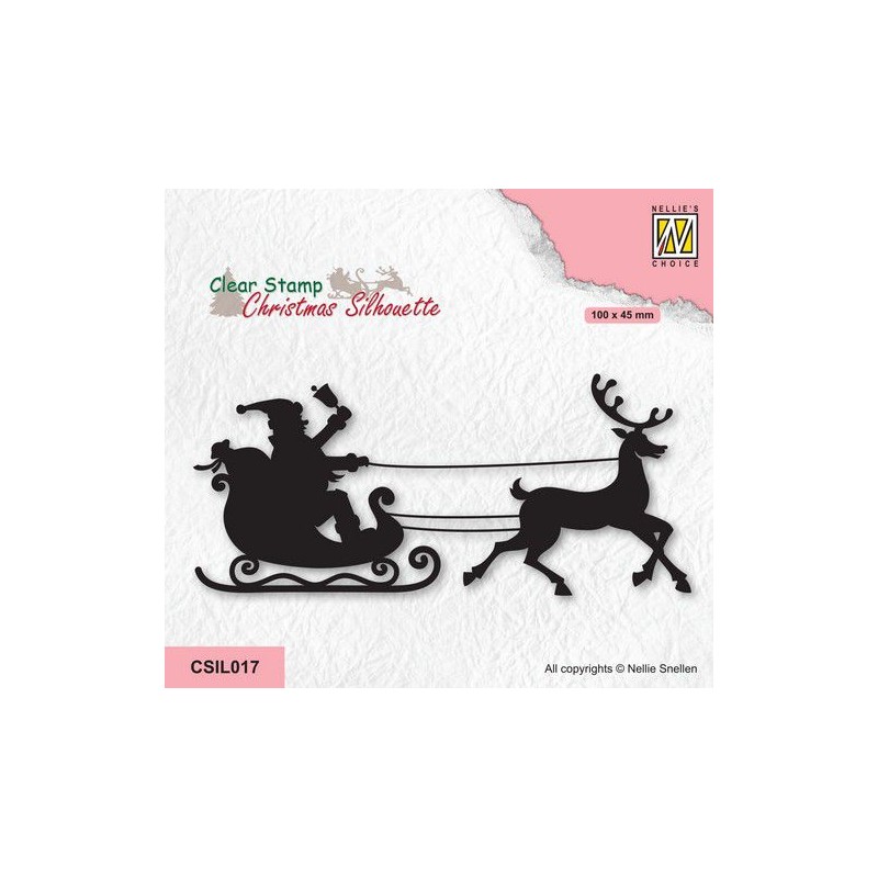 Nellie‘s Choice Christmas Silhouette Clearstamp - Santa Claus  100x45mm