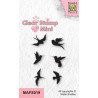Nellie‘s Choice Clear Stamp 6st mini Birds - 2