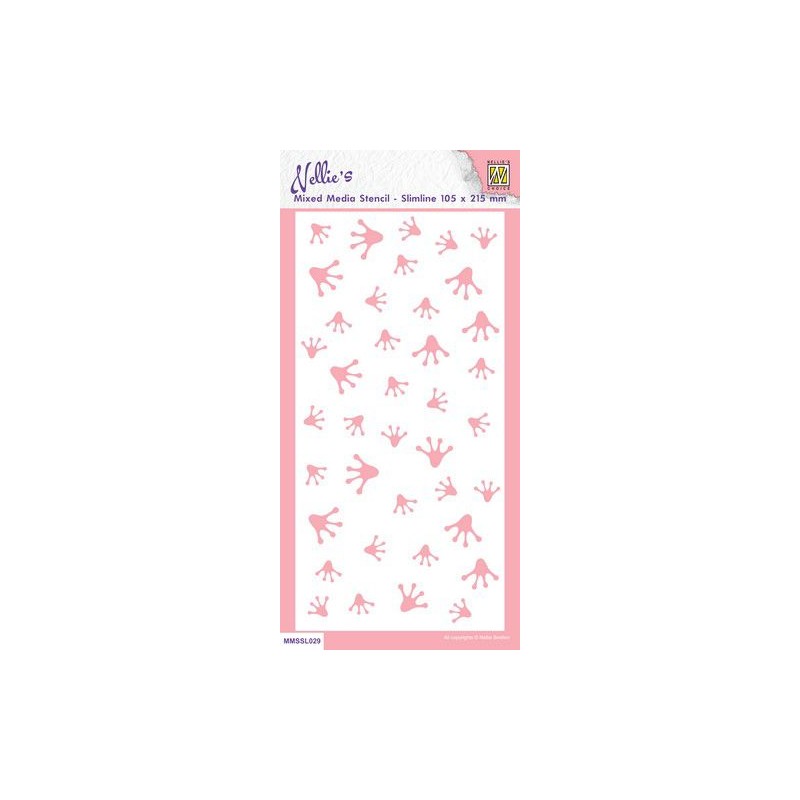 Nellie‘s Choice Mixed Media Stencil Slimline Frog MMSSL029 105x205mm