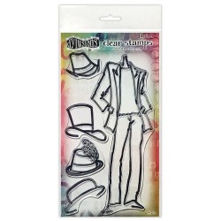 Ranger Dylusions Couture Clear Stamp Man About Town  Dyan Reaveley
