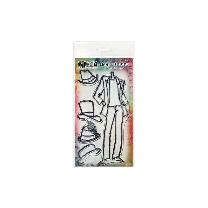 Ranger Dylusions Couture Clear Stamp Man About Town  Dyan Reaveley