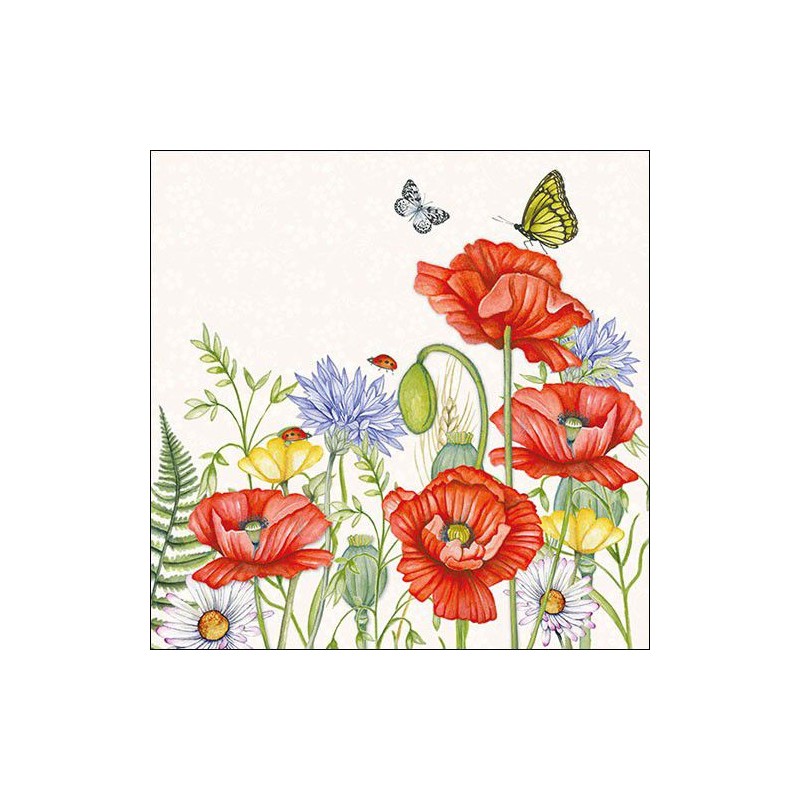 copy of CraftEmotions napkins 5pcs - Butterflies 33x33cm Ambiente