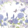 CraftEmotions napkins 5pcs - Purple wildflowers 33x33cm