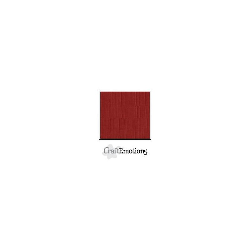CraftE Cardstock Linen Dark Red  12"x12" / 10st