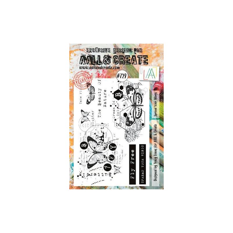 AALL & Create Stamp Spread your Wings AALL-TP-729 14,6x20cm Tracy Evans