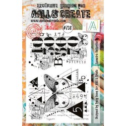 AALL & Create Stamp Geometric Butterflies AALL-TP-730 14,6x20cm Tracy Evans