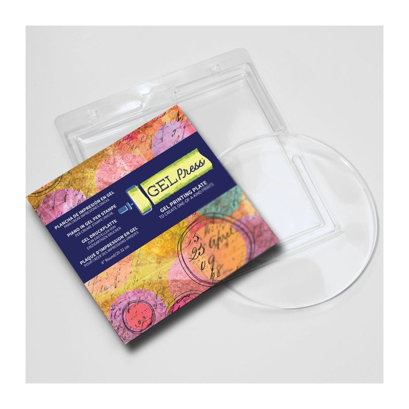 Gel Press • Gel printing plate Round 20.32cm 8 inch