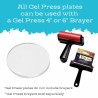 Gel Press • Gel printing plate Round 20.32cm 8 inch