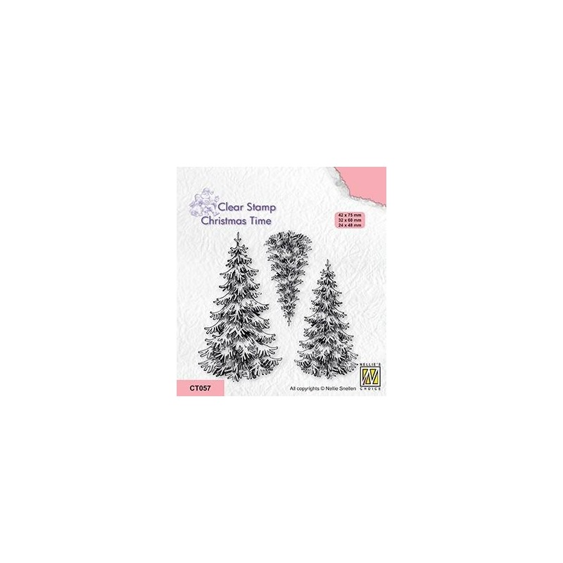 Nellie‘s Choice Clearstamp "3 Snowy Fir Trees" CT057