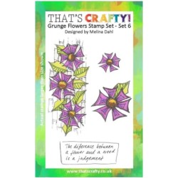 That's Crafty! A6 Clearstamp "Grunge Flowers set 6" Malina Dahl