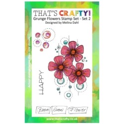 That's Crafty! A6 Clearstamp "Grunge Flowers set 2" Malina Dahl