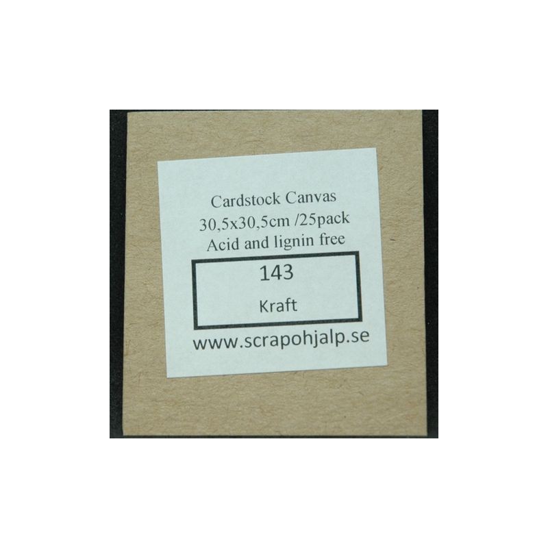 Scrap & Hjälp Cardstock Kraft 12"x12" Styckvis eller 25 st / paket SoH143