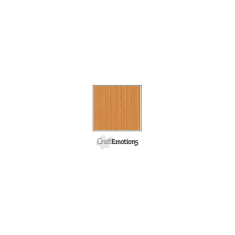 CraftEmotions linen cardboard 10 st toffee 30,5x30,5cm