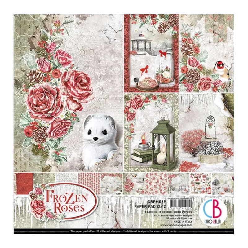Ciao Bella Paper Pad 12x12" "Frozen Roses"
