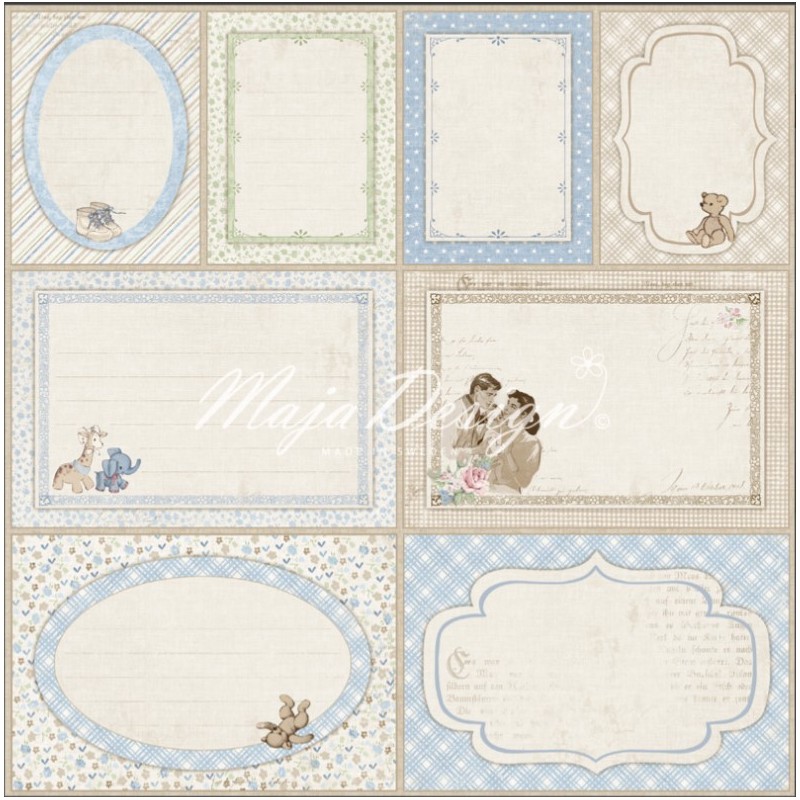 Maja Design Vintage Baby - Journaling cards blue 12x12