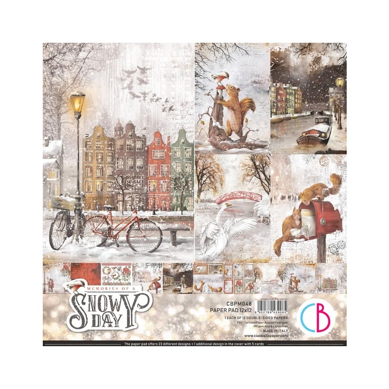 Ciao Bella "MEMORIES OF A SNOWY DAY" Paper PAD 12"X12"