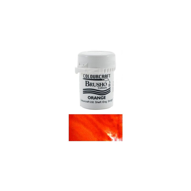 Colourcraft Brusho Styckvis / Burk 15 g. Orange