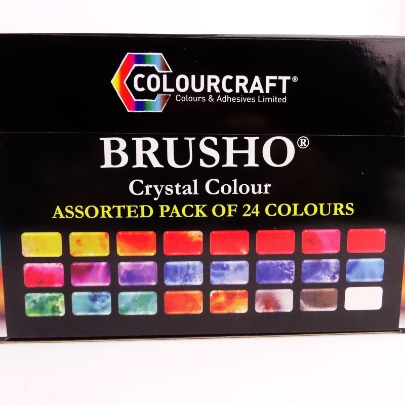 Colourcraft Brusho Färg pulver 24 st x15g / Låda