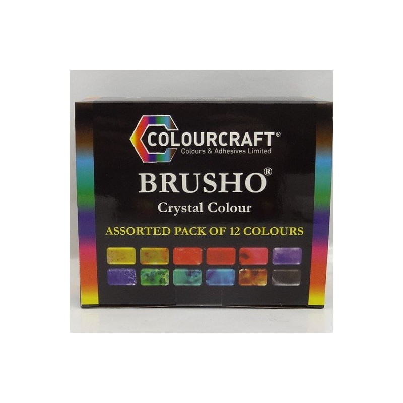 Colourcraft Brusho Färg pulver 12 st x15g / Låda
