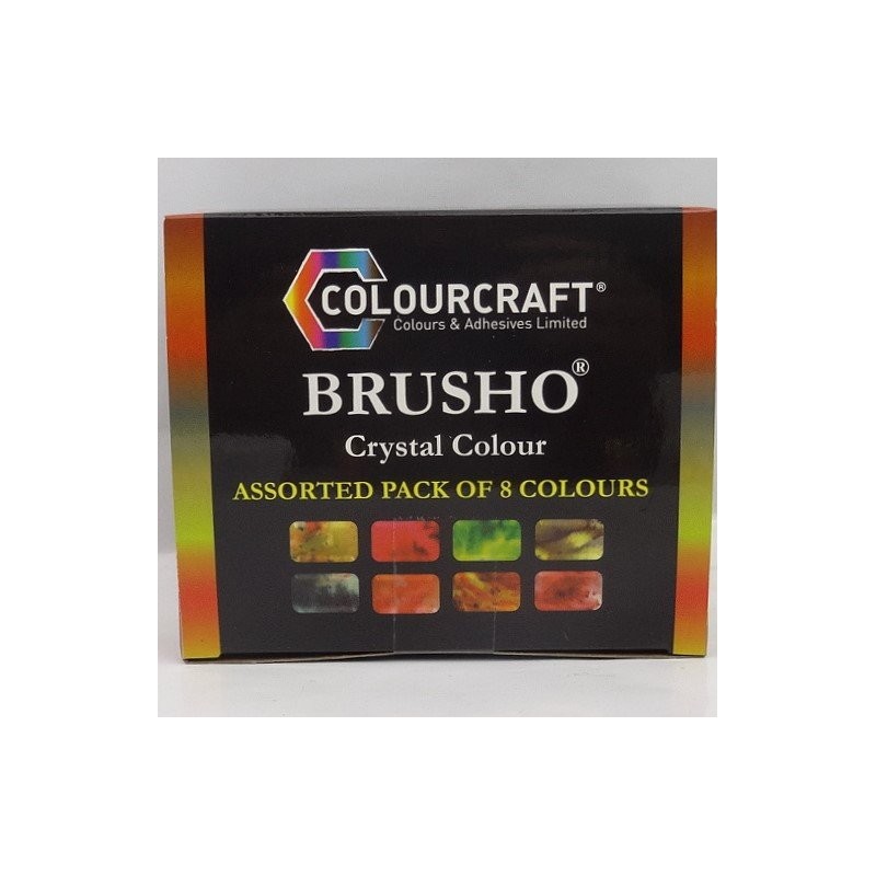 Colourcraft Brusho Färg pulver 8 stx15g / Låda