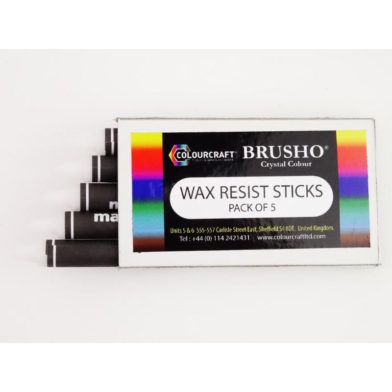 Colourcraft Brusho Wax Resist Sticks - Pack of 5