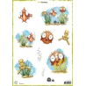 CraftEmotions KlippArk sheets Ocean 1 A4 170 grm Carla Creaties