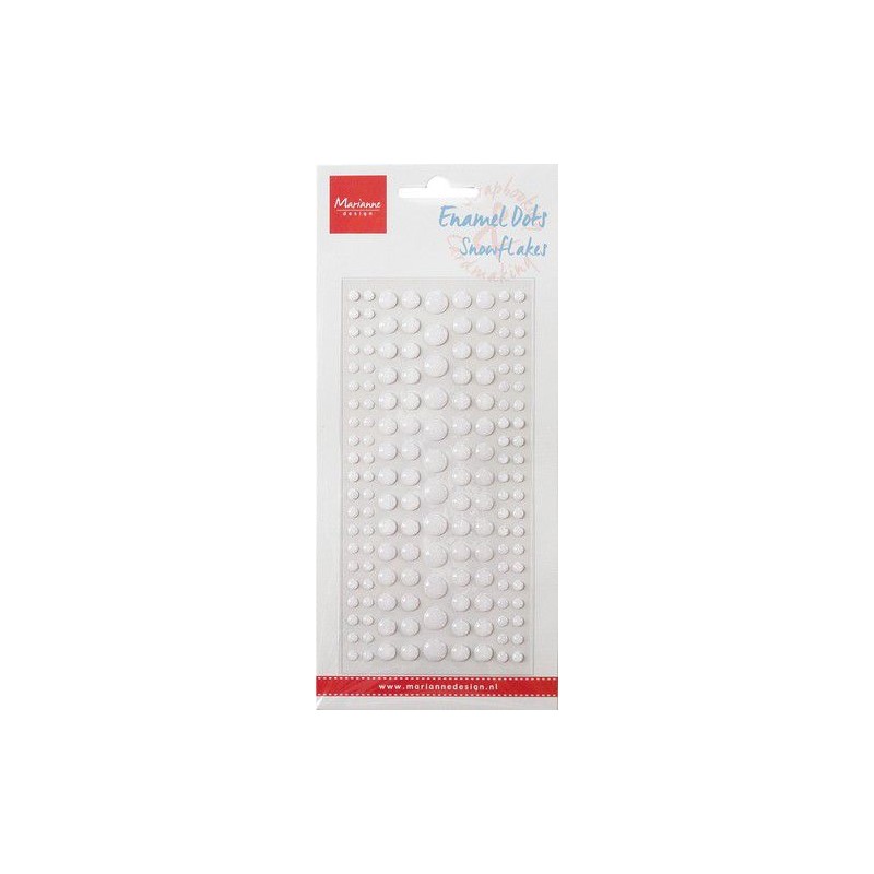 Marianne D Decoration 156 Enamel dots - Snowflakes