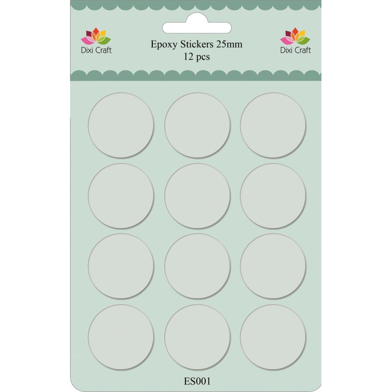 DIXI CRAFT EPOXY transperant dots STICKERS 25MM ES001