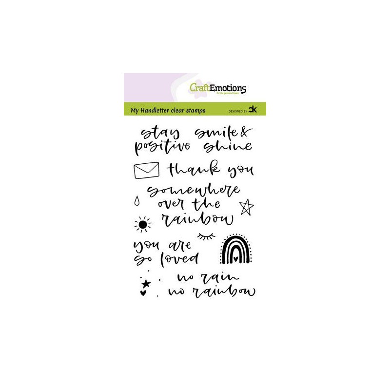 CraftEmotions clearstamps A6 - handletter - Rainbow 1 (Eng) Carla Kamphuis