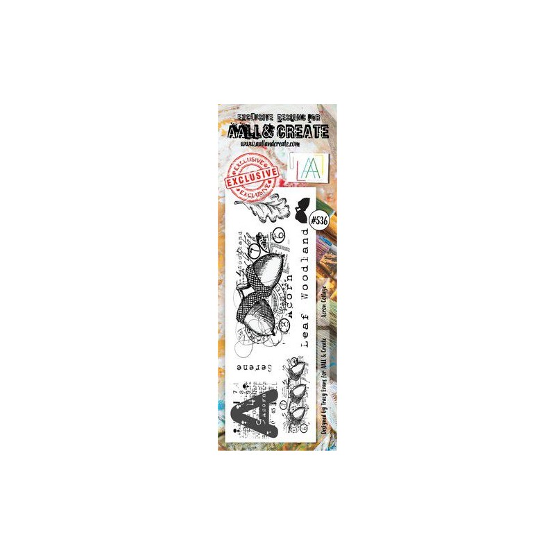 AALL & Create Stamp Acorn Collage AALL-TP-536 7,3x20,5cm Tracy Evans