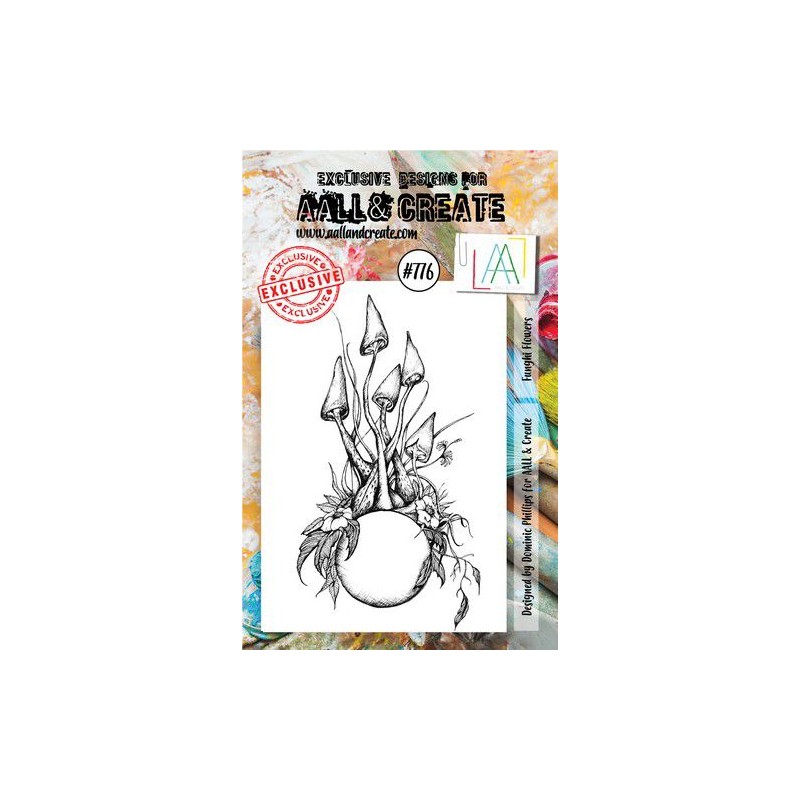 AALL & Create Stamp Funghi Flowers AALL-TP-776 7,3x10,25cm Dominic Philips