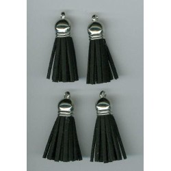 Tassel with cap faux suede...