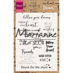 Marianne D Clear Stamps Dream sentiments UK  10 pcs 95x140mm