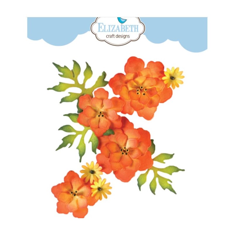 Elizabeth Die Florals 8 Flower Blomma 1844