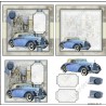 Lazer design Klippark 3D Blå bil