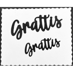 Lazer Design DIES Grattis 2 storlekar LDD-004