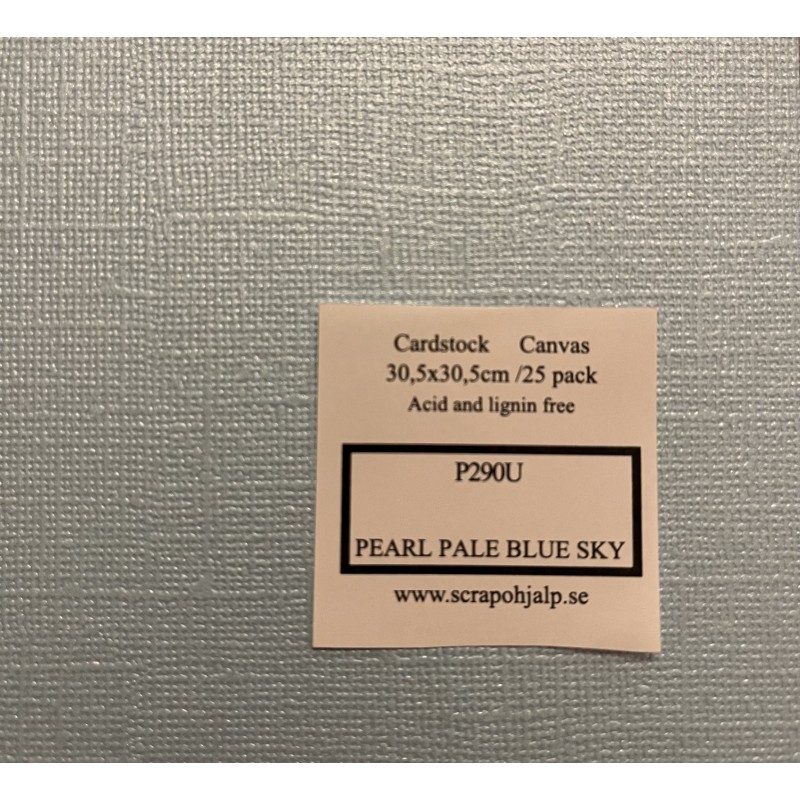 Scrap & Hjälp Cardstock Pearl "Pale Blue Sky" 12x12