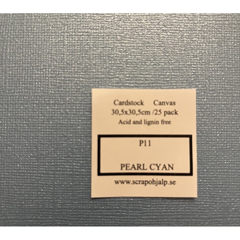 Scrap & Hjälp Cardstock Pearl "Cyan" 12x12