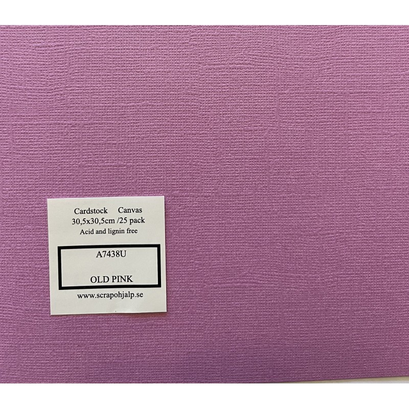 Scrap & Hjälp Cardstock "Old Pink" 25 pack eller styckvis SoH144