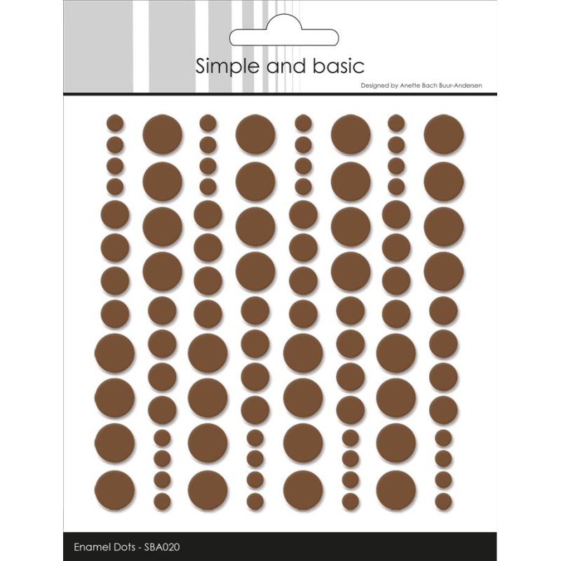 Simple and Basic Enamel Dots "Chocolate Brown" (96 pcs)"