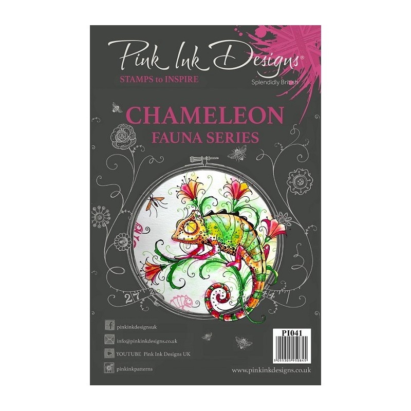 Creative Expressions Pink Ink  A6 Clear Stamp Chameleon :