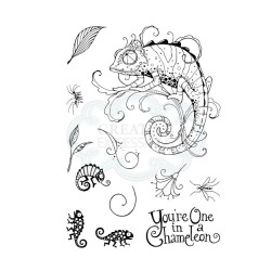Creative Expressions Pink Ink  A6 Clear Stamp Chameleon :