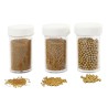 DECO Miniglaskulor,  3 burkar, Guld / Gold