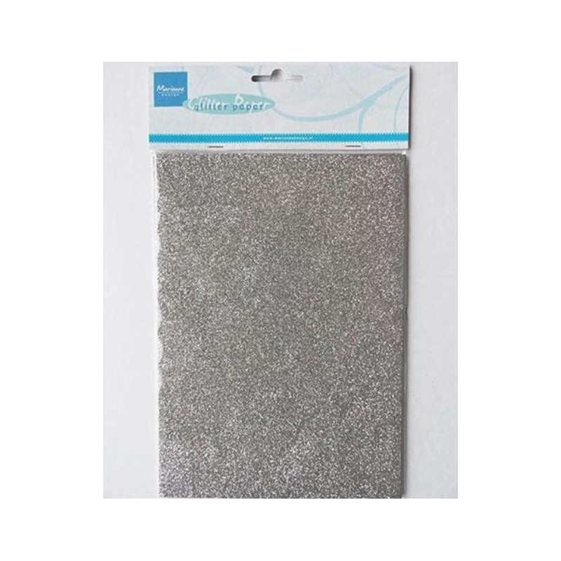 Marianne Design Glitter Papper Snowpaper  A4  5st