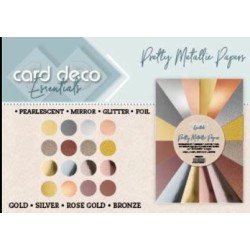 Card Deco "Pretty Metallic Papers" A4 16x2 sheets 250g