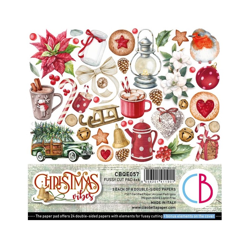 Ciao Bella CHRISTMAS VIBES PAD 6X6 24/PKG
