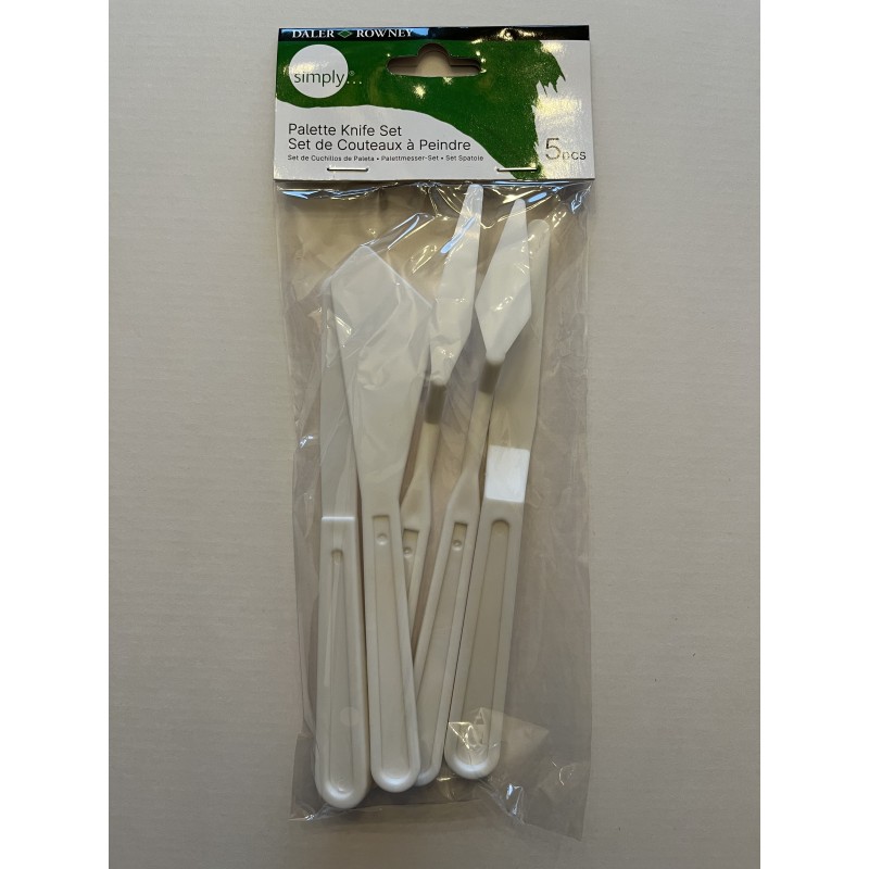 Daler Rowney Palett knivar 5 st vita plast
