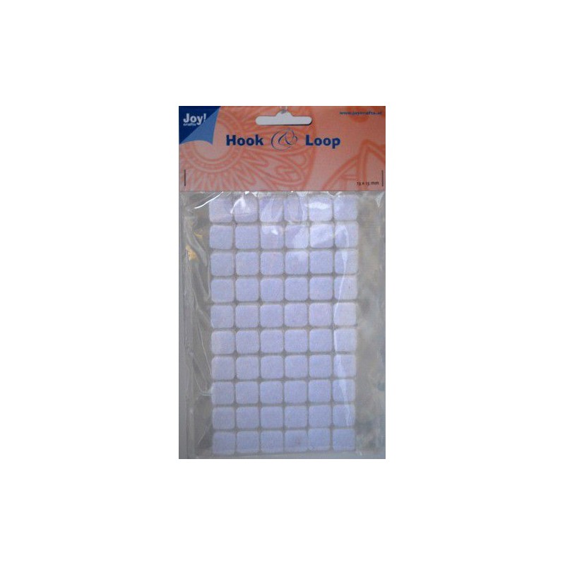 Joy! Crafts Hook & Loop 13x13 mm 60 st squares / Fyrkantiga