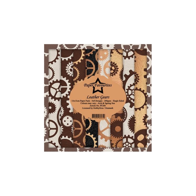 Paper Favourites Paper Pack "Leather Gears" PF206