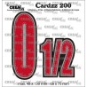 Crealies Cardzz no CLCZ200 Numbers 0 en 1/2 CLCZ200 48x130 - 68x75 mm